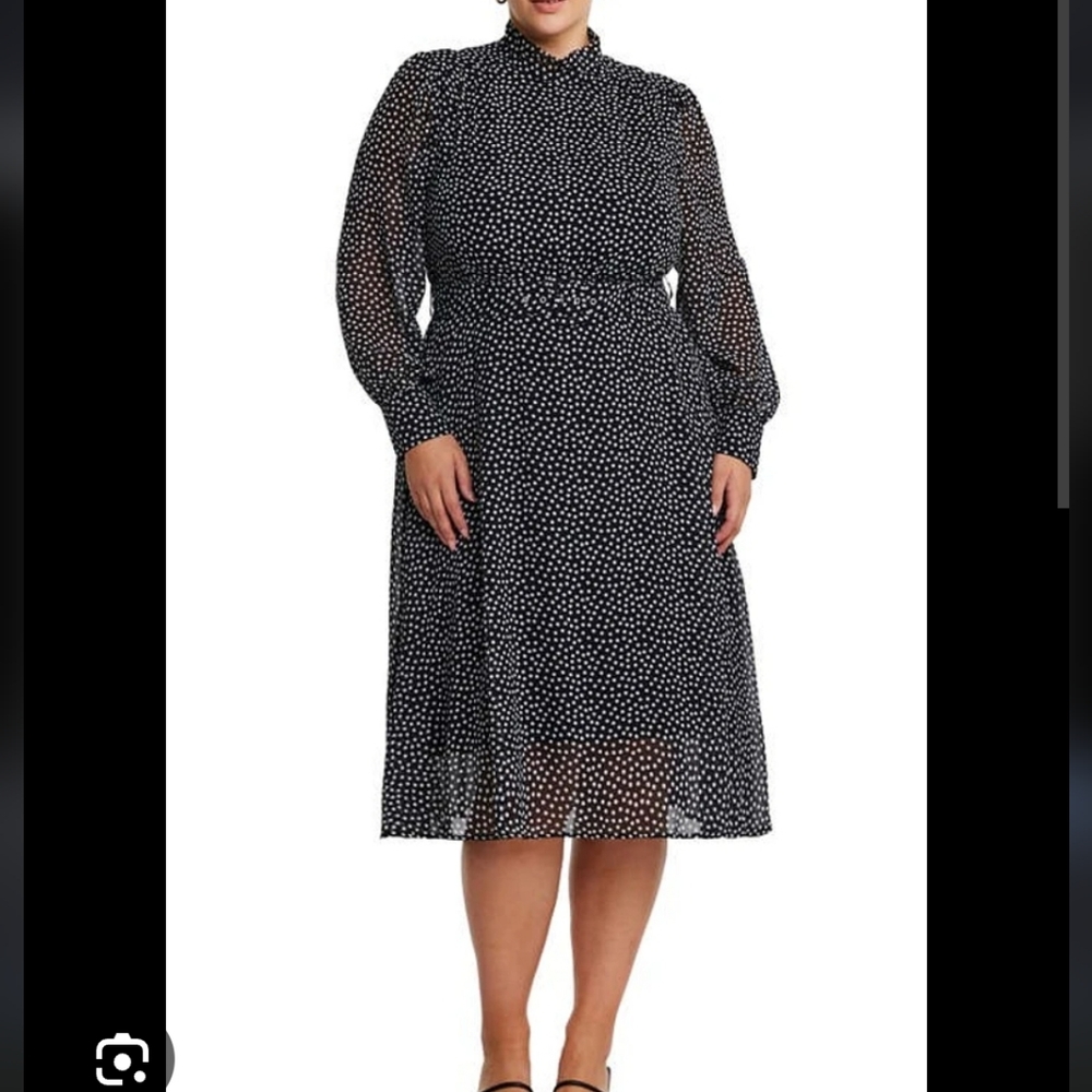 NWT Nordstrom Estelle Black Polka Dot Dress